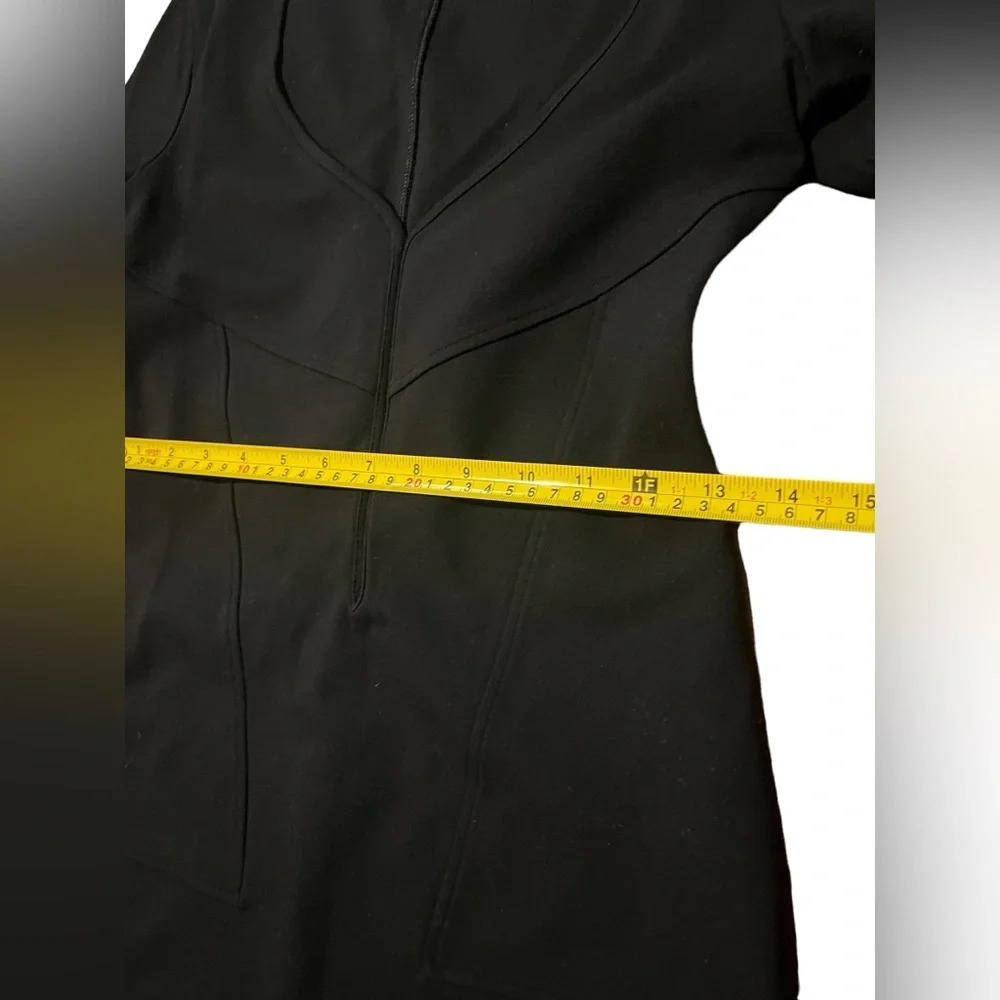 Vintage Versus Versace Black Corset Shaped Waist Long Sleeve Mini Dress - Picture 9 of 12